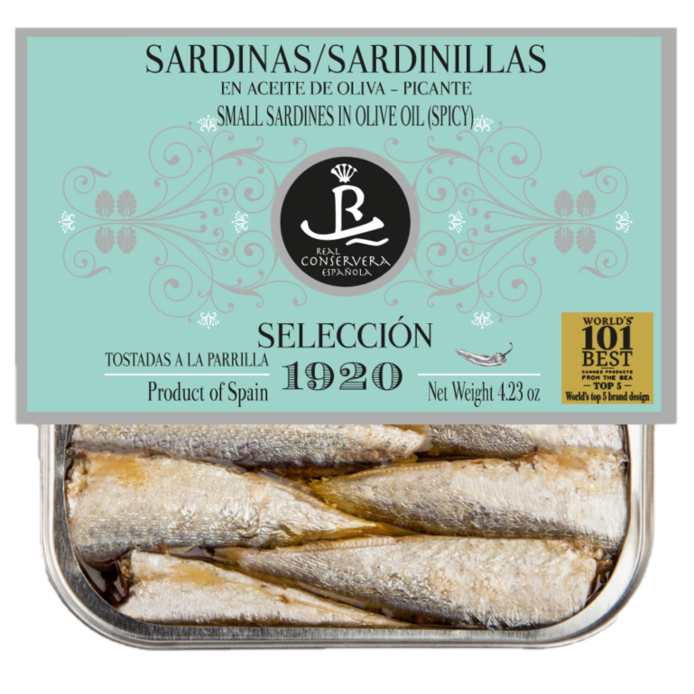Très petites sardines à l’huile d’olive, pimentées