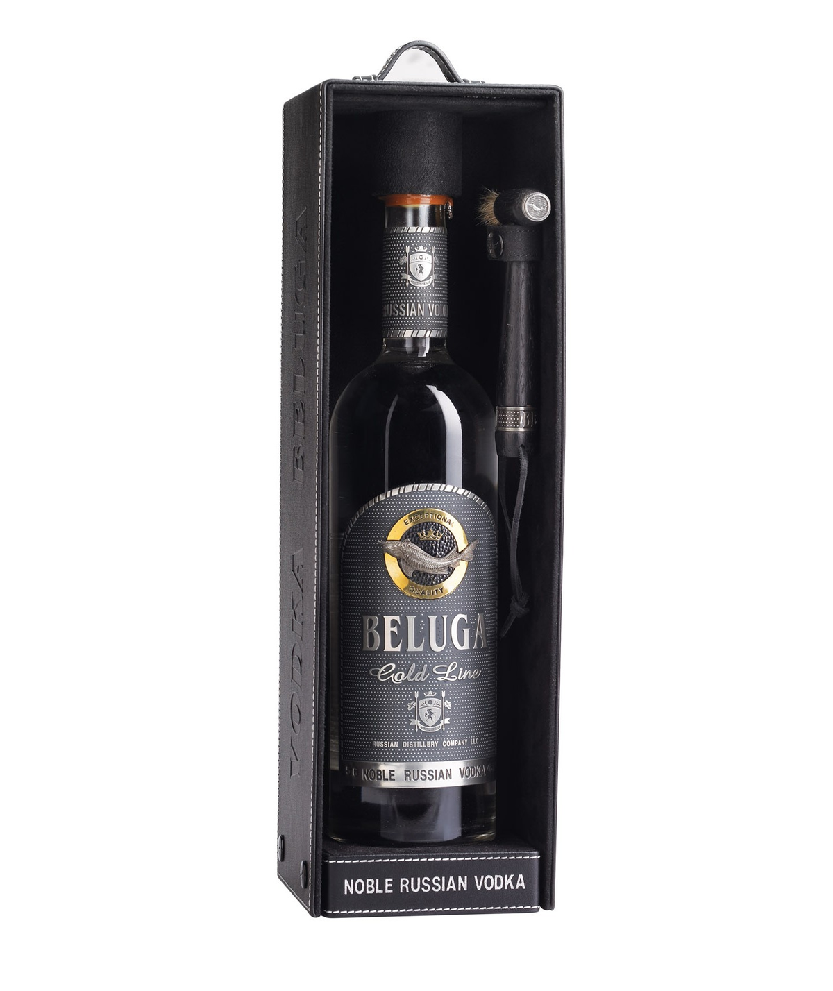 Vodka Beluga Gold Line leather box (70 cl)