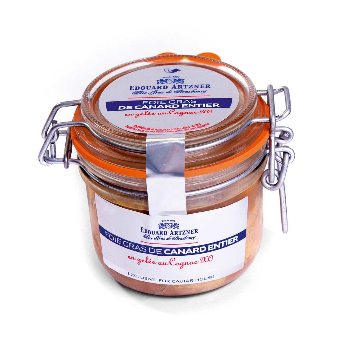 Ganze Entenleber mit Cognacgelée 180gr Halbkonserven im Glas