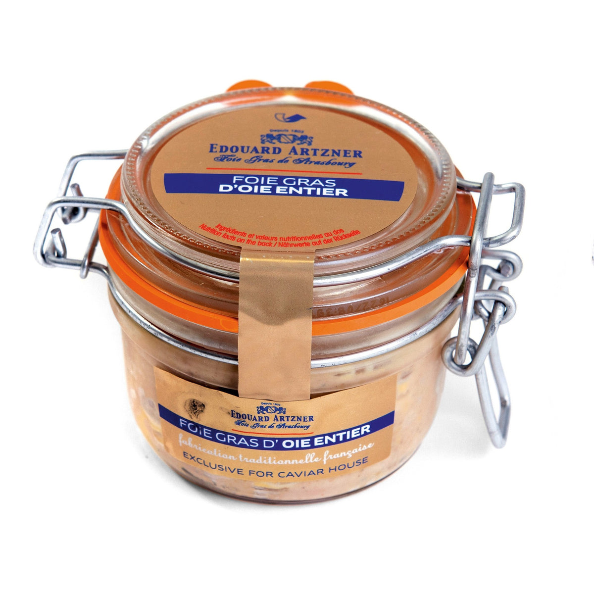 Gänseleber nature, 120gr Foie Gras Halbkonserven im Glas
