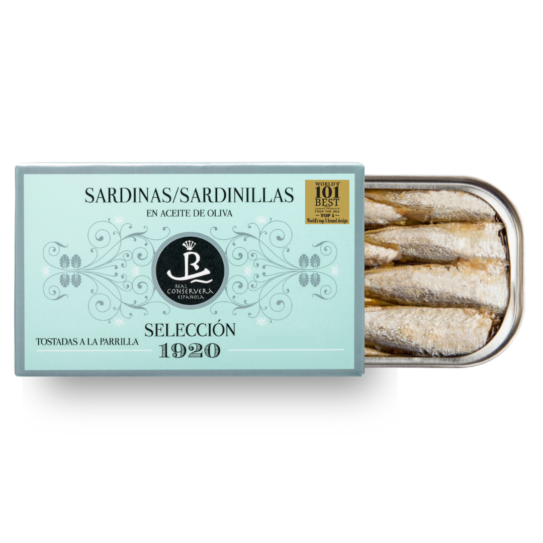 Très petites sardines à l’huile d’olive, pimentées