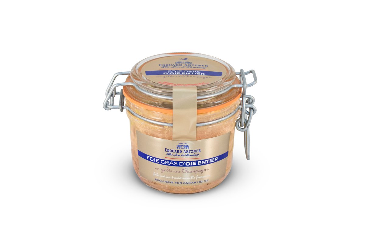 Whole goose liver with champagne jelly - 180g
