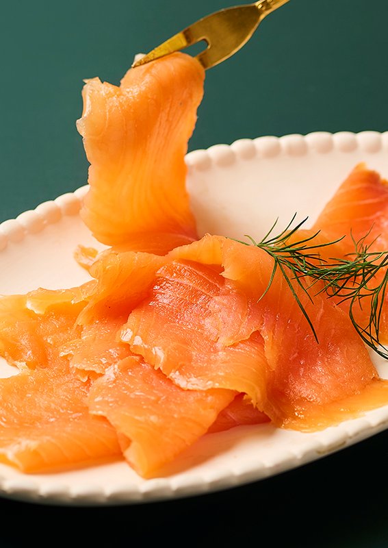 4-slice plate smoked salmon, 160g Scotland